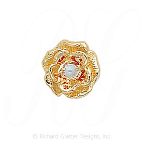 GS076 PL - 14 Karat Gold Pearl Slide 